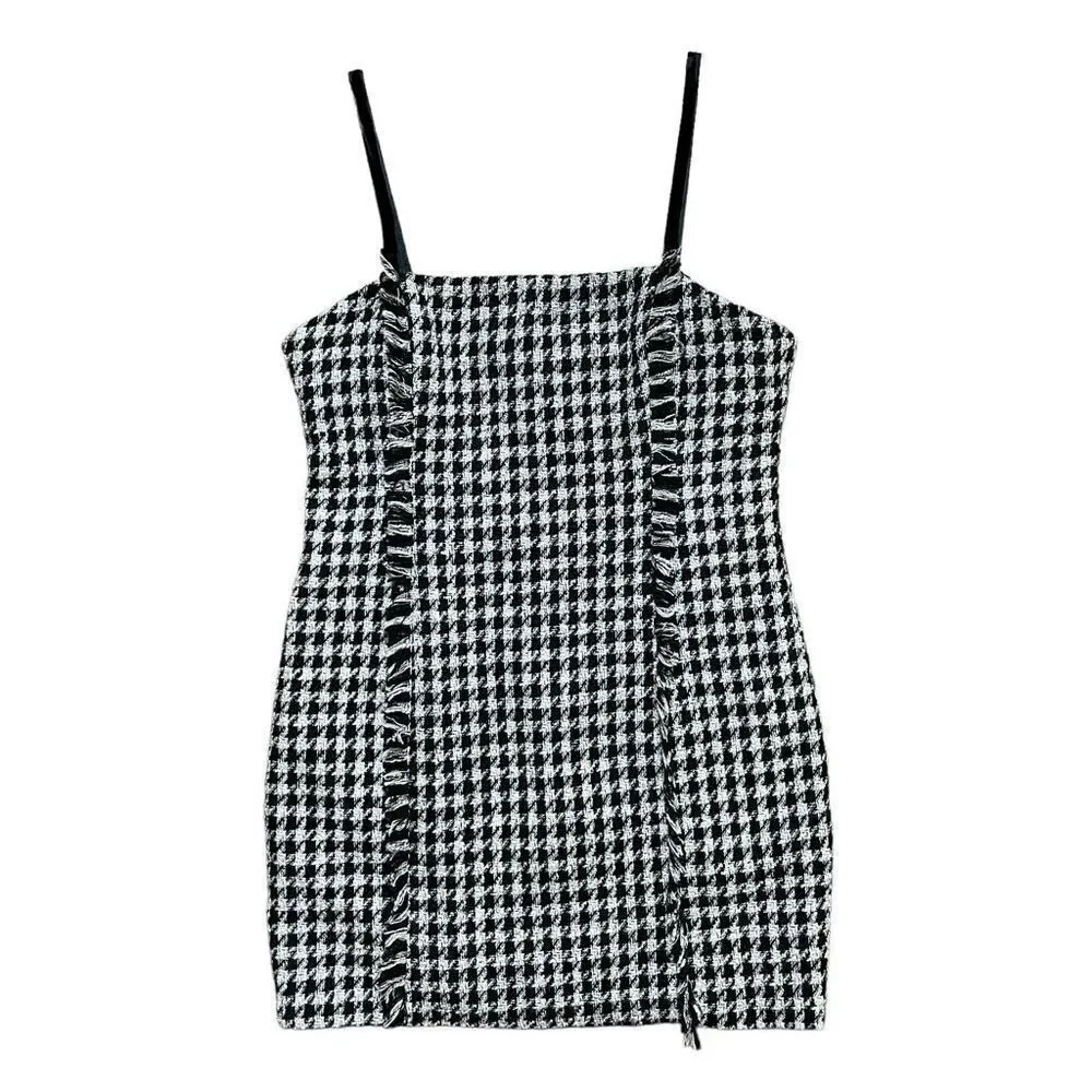 Forever 21 Tweed Houndstooth Mini Dress Size Large